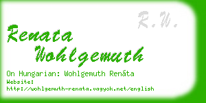 renata wohlgemuth business card