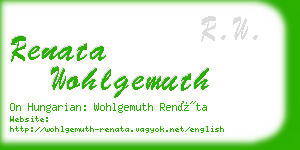 renata wohlgemuth business card
